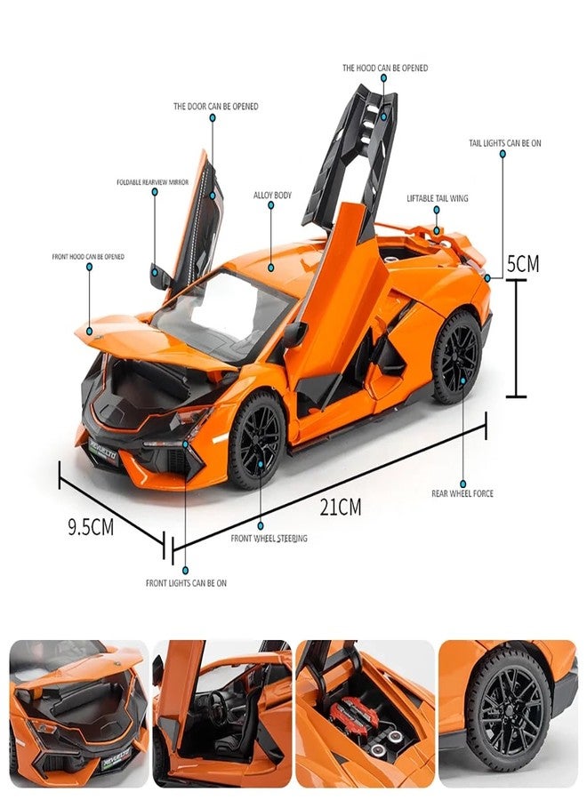 Magicwand® Metal Die-Cast Lamborrghini Revuel-to Car with Openable Doors & Pull Back Action - Image 2
